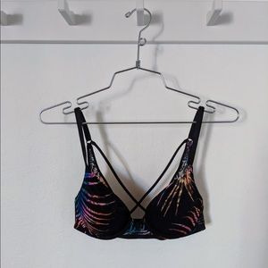 PINK tropical lace push-up bra